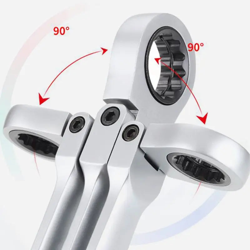 15PCS Adjustable Ratchet Wrench Kit Chrome Vanadium Steel Labor-Saving Torque Spanner Socket Set For Car Repair Hand Tools