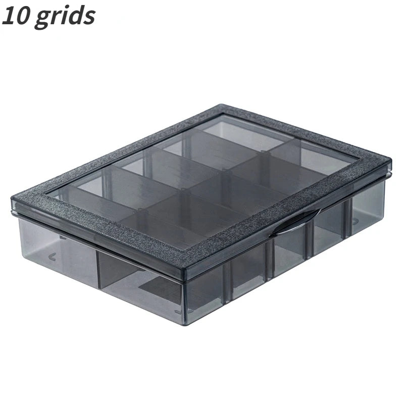 DELI 1 PCS Plastic Storage Boxes Slots Adjustable Packaging Transparent Tool Case Screw Craft Jewelry Accessories Organizer Box