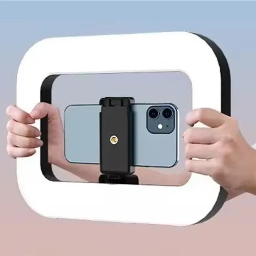2025 New Handheld Ring LED Rechargeable Fill light Portable Mobile Phone Live Broadcast selfie Photography with phone clip
