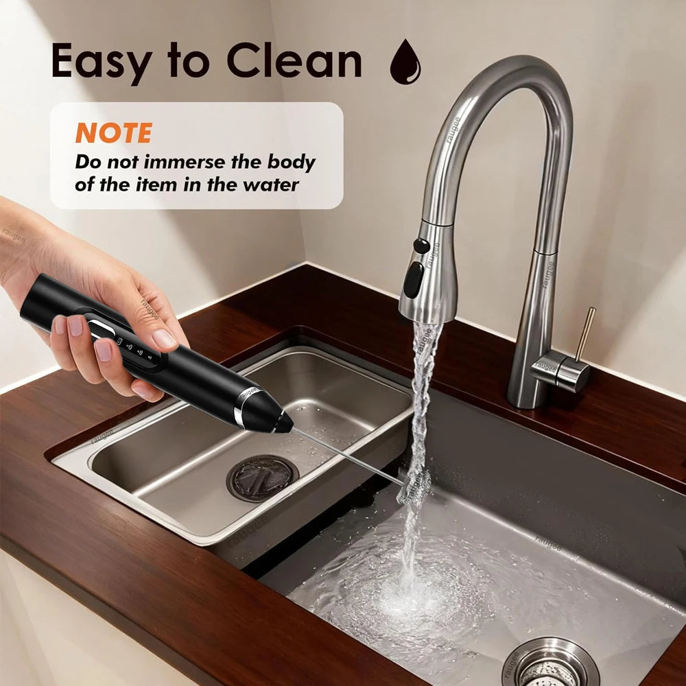 Mini Milk Frother Rechargeable Handheld Milk Foam Machine Automatic Rotary Blender for Coffee Latte Cappuccino Maker Milk Foamer