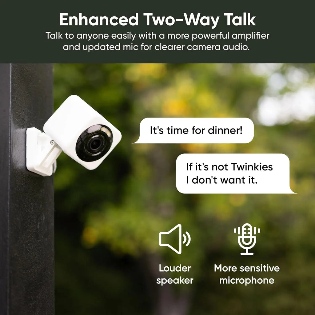 Wyze Cam v4, cámara de seguridad inteligente 2K Wi-Fi para el hogar, foco/sirena activado por movimiento, audio bidireccional, monitor para mascotas/bebés para exteriores/interiores