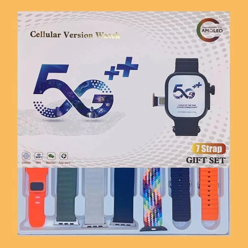 New 5G Smartwatch Ultra Ai3 Android 180° Rotating Camera 4G sim card Call Google Play GPS WIFI Amoled HD Display Smart Watch Men