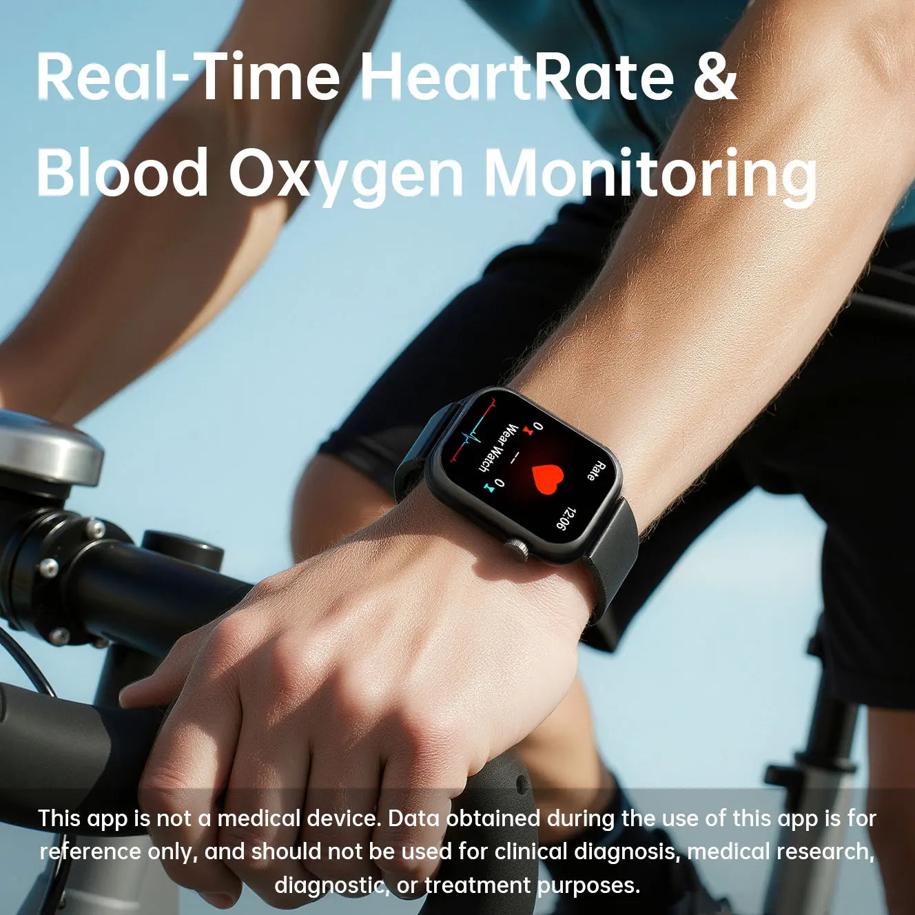 Reloj inteligente impermeable de 2.01 pulgadas con contestador de mensajes, monitoreo del sueño, podómetro deportivo y alertas de información para iPhone Android