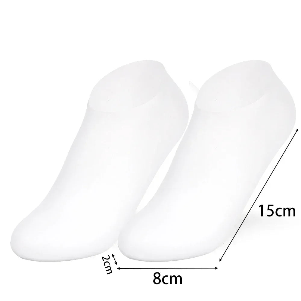 2 Calcetines de gel de silicona hidratantes para pies secos y agrietados, nutritivos para la piel, lubricantes, para el cuidado completo de los pies, calcetines de masaje, herramientas de manicura