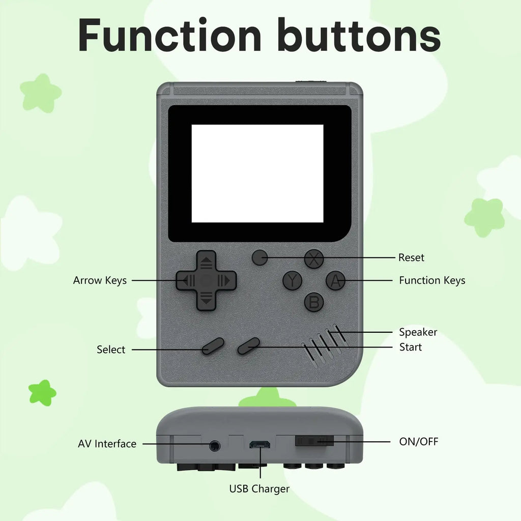 MINI Retro Handheld Game Console 3.0-inch LCD Screen Handheld Game 8 Bit 400 in 1 Retro Classcial Game for Child Gift