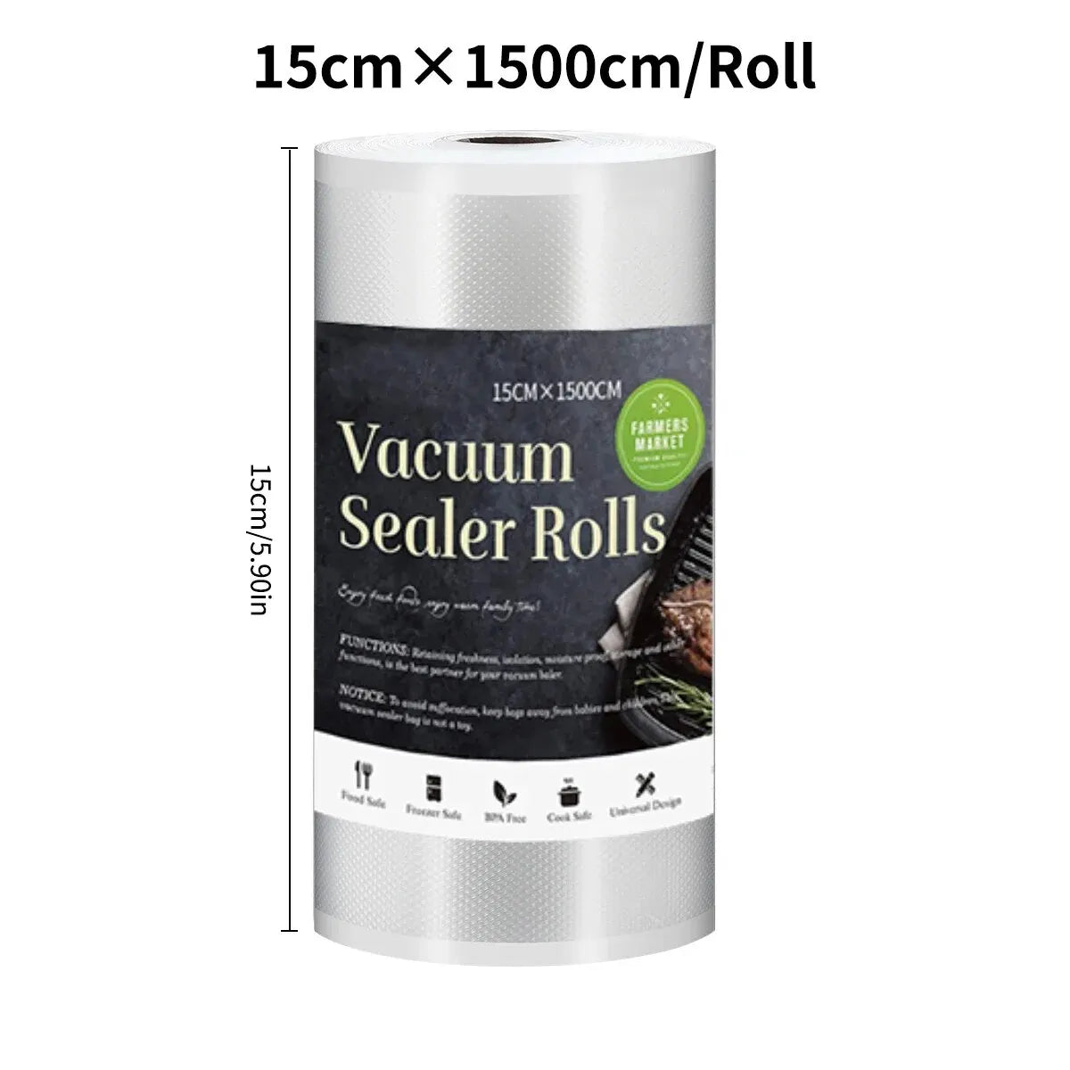 SaengQ Kitchen Food Vacuum Sealer Bag Sous Vide Storage Bags For Vacuum Packaging 12/15/20/25/30cm*1500cm/Rolls