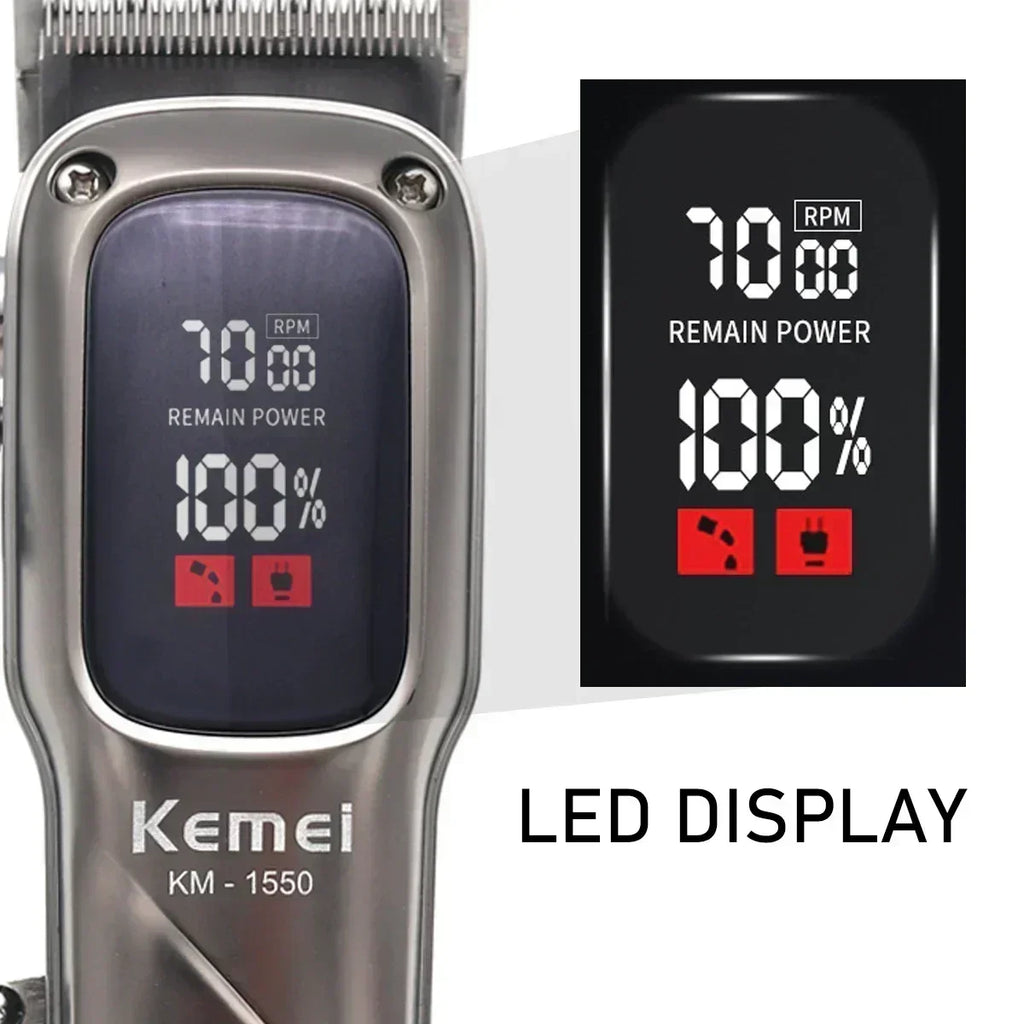 KEMEI Cortapelos Km-1550 Km-2284 Diseño Recortadora de Pelo Eléctrica Profesional para Peluquería Cortadora de Pelo Comercial