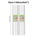2 rolls of 500cm long textured rolls, vacuum compressed bags, single-sided mesh food vacuum packaging rolls, 2 packs
