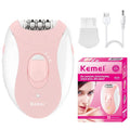 Kemei Depiladora Eléctrica para Mujer, Depilación Facial Corporal, Bikini para Dama, Piernas, Brazos, Axilas, Recargable