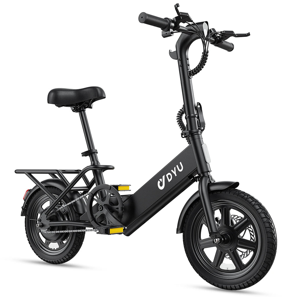 【1 año de garantía】DYU C3 Bicicleta eléctrica de 14 pulgadas con motor de 500 W, batería de litio de 36 V y 7,8 Ah, bicicleta eléctrica, E-bike UL2849