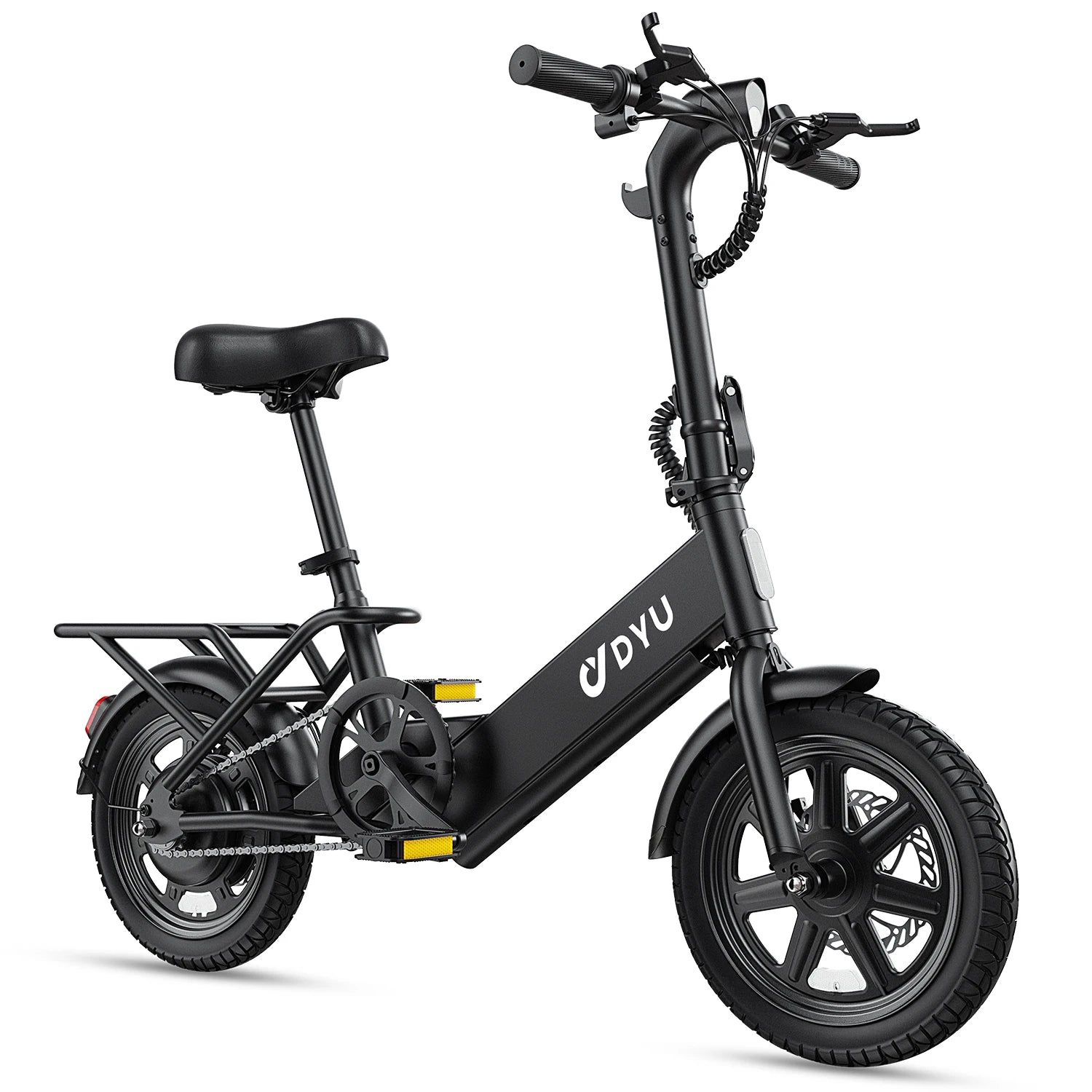 【1 año de garantía】DYU C3 Bicicleta eléctrica de 14 pulgadas con motor de 500 W, batería de litio de 36 V y 7,8 Ah, bicicleta eléctrica, E-bike UL2849