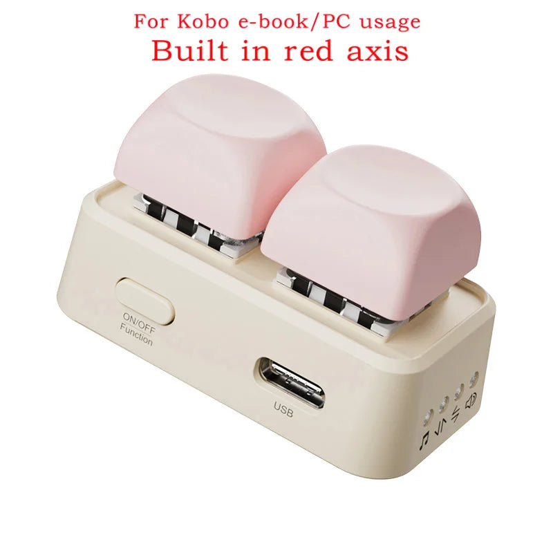 Office Portable Blue Tooth Remote Control Swipe Short Videos Mini Keypad Dual Button E-book Page Turner For Tablet Mobile Phone