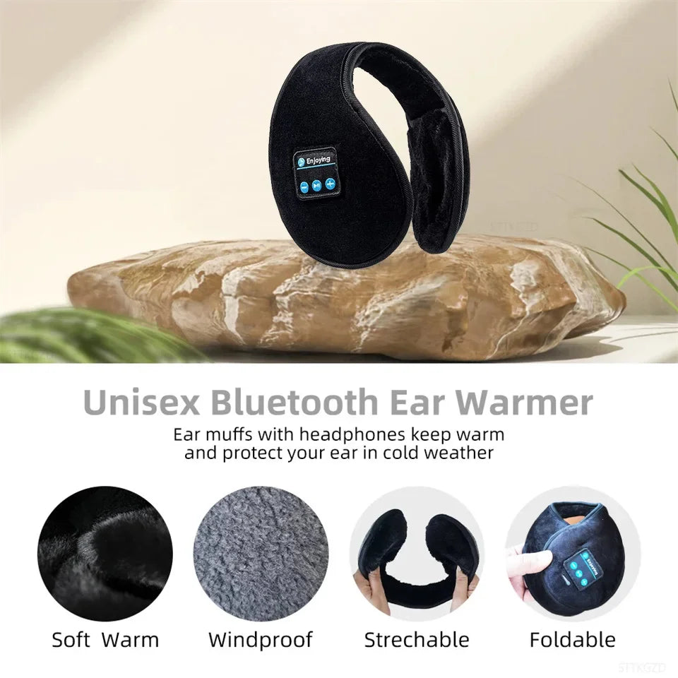 Orejas de invierno inalámbricas Auriculares Bluetooth Orejeras Tapones para los oídos Gorro informal Deportes equitación más cálido Orejera para hombres mujeres música Auriculares