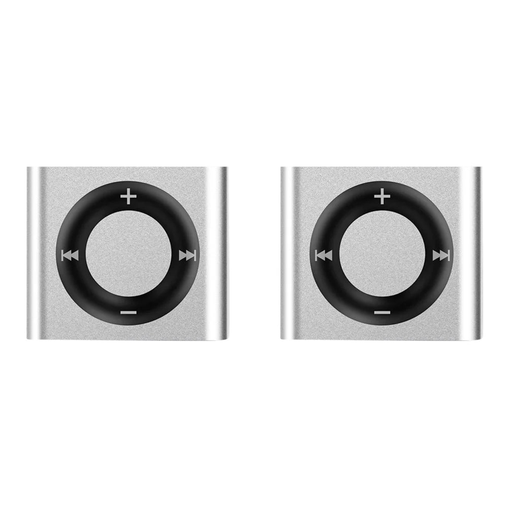 Mini MP3 Music Players Metal Clip-on Build in Speaker 180mAh Touch Tone Rechargeable with Headphone Support TF Card for Students