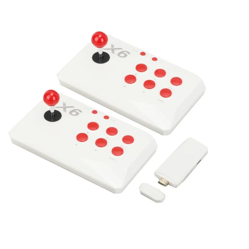Video Game Console 2.4G Wireless Lite 4K HD Double Rocker Console Stick 64GB Built-In 15000 Classica Games for Play Kids Gift