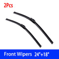For Citroen C3 MK1 2002-2009 Car Wiper U-type Soft Rubber Boneless Wiper HD Quiet Durable Automotive Wiper 24"+18"