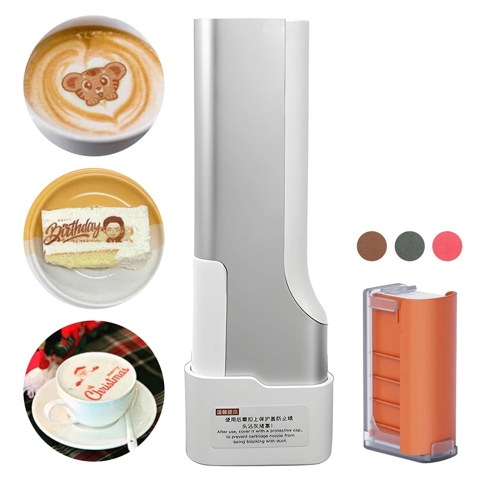 DIY Food Printer Portable Inkjet Coffee Latte Printer WiFi PrintLab APP Control Edible Food Printer Macaron Cookie for Cafes