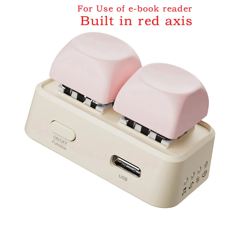 Office Portable Blue Tooth Remote Control Swipe Short Videos Mini Keypad Dual Button E-book Page Turner For Tablet Mobile Phone