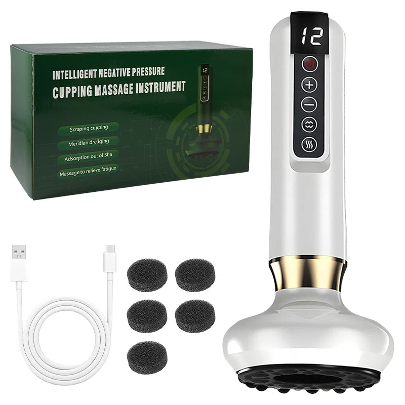 Intelligent Vacuum Cupping Suction Massager Glass Jars Anti Cellulite Cupping Vacuum Guasha Massage Beauty Health Scraping