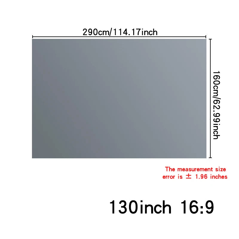 Metal anti glare screen, simple version, 30~133 inches, no need for punching installation, high-definition 4K projection screen