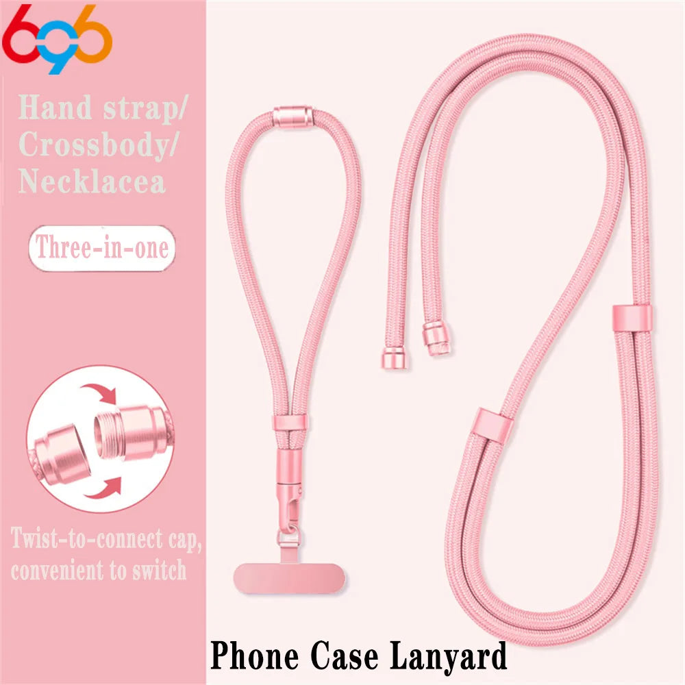 Universally Minimalist Wrist Strap Phone Crossbody Lanyard With Adjustable Drop-Proof DesignTether Tabs For All Mobile Phones