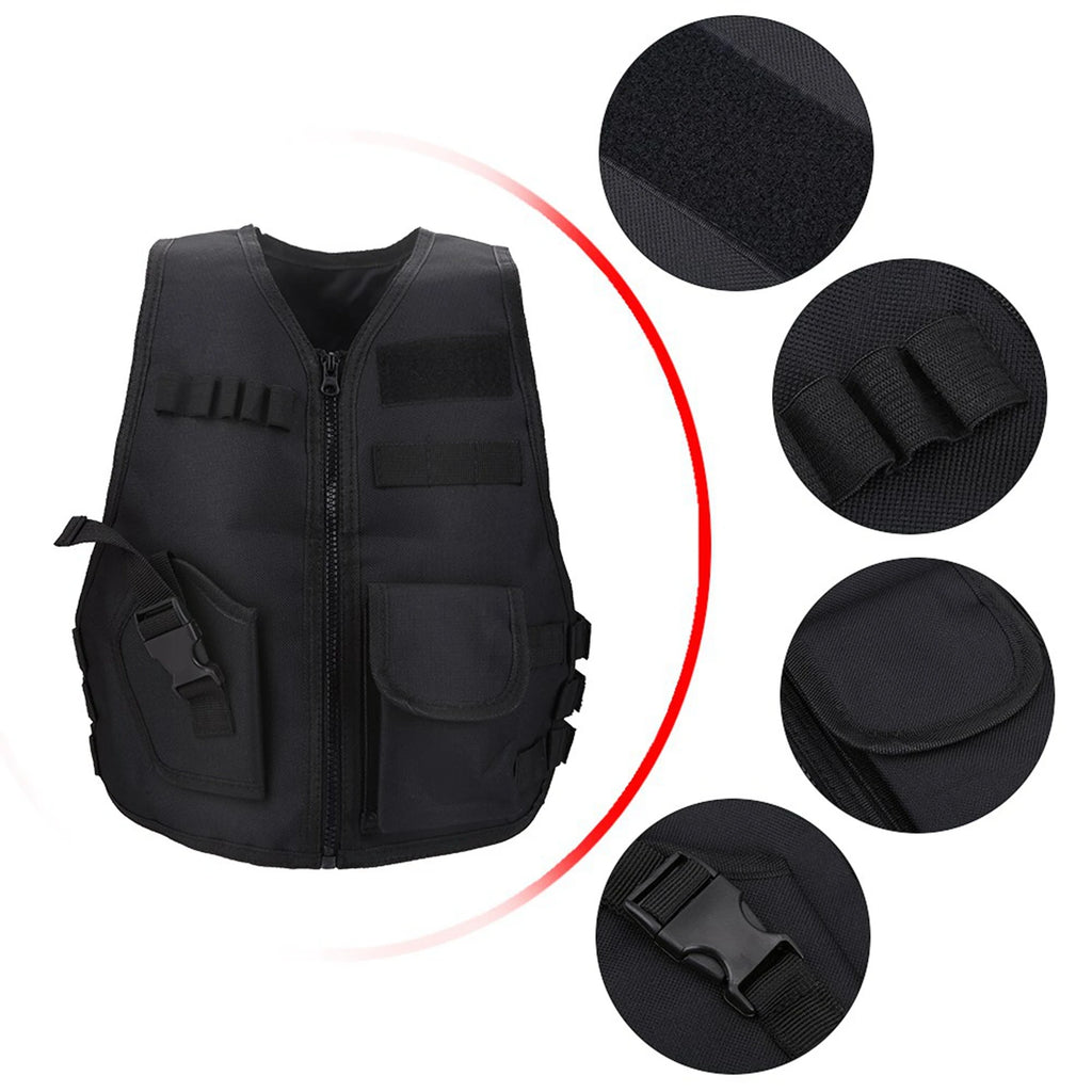 Boys Vest Chidren Tactic Vest Breathable Children Kids Vest Protective Waistcoat for Outdoor Hunting  Games Tactic Vest