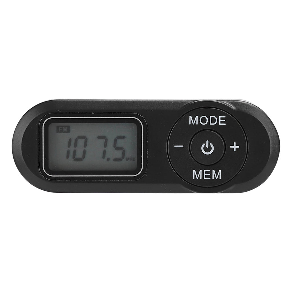 DSP Mini Portable 1.1inch LCD Digital FM Radio Music Player Black with Earphone