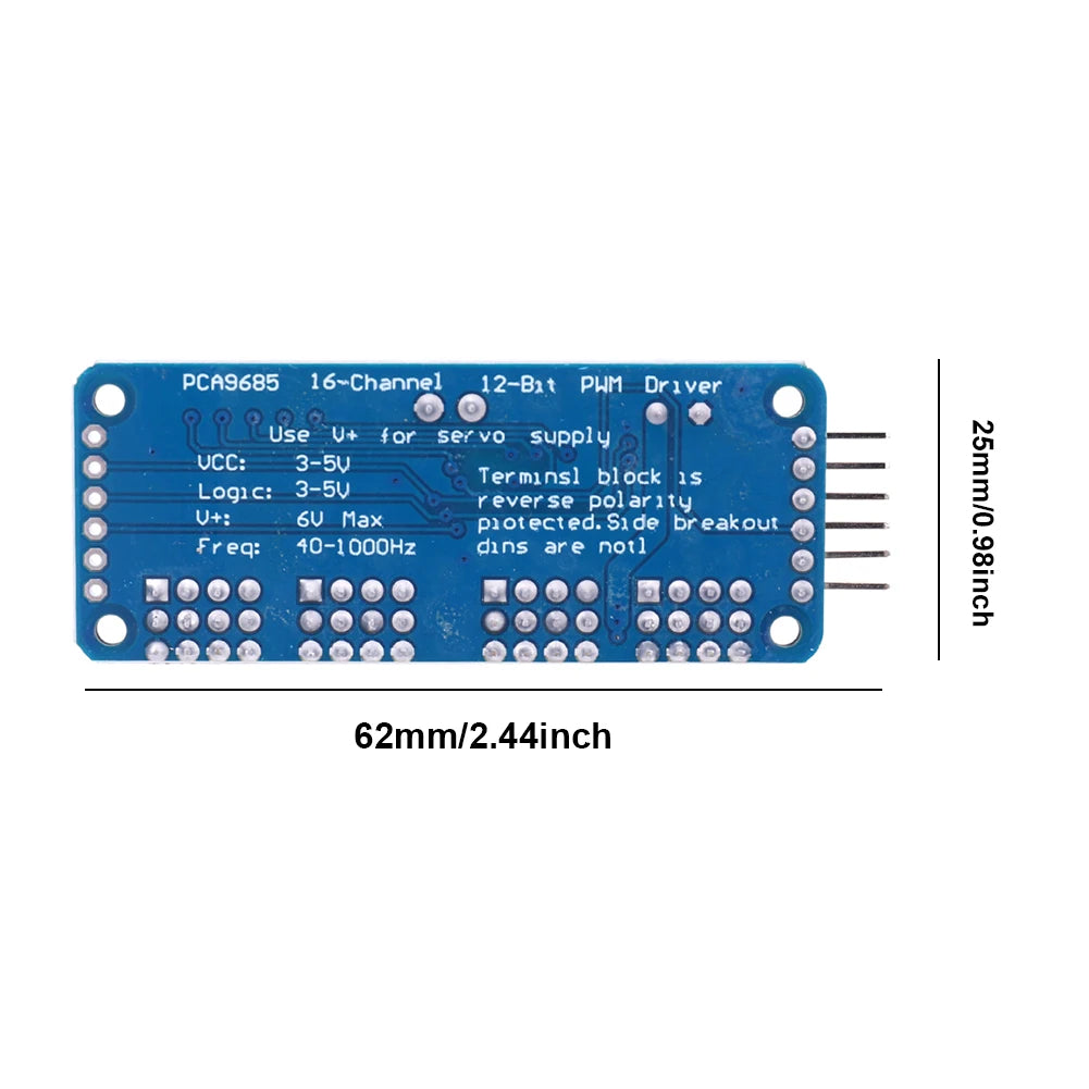 1-10PCS PCA9685 Robot Controller IIC Interface 16 Channel 12-Bit PWM Servo Motor Driver Board for Arduino Robot/ Raspberry Pi