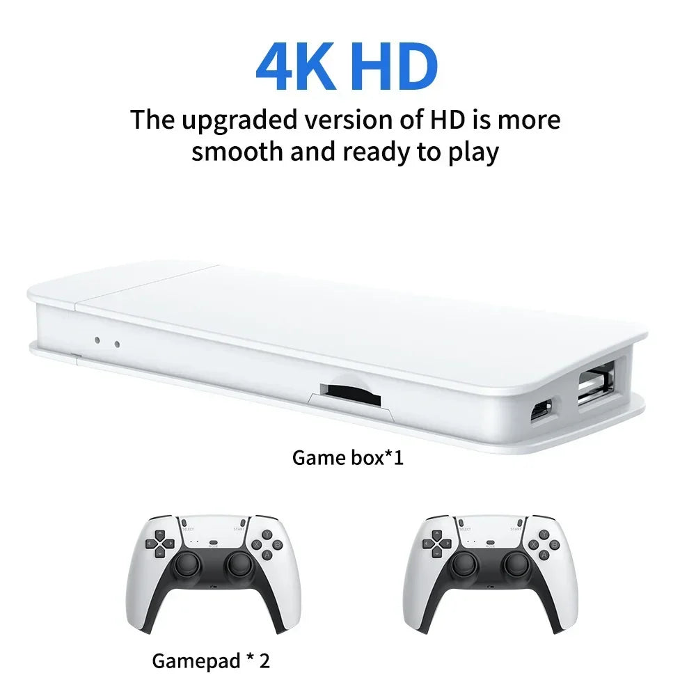 M15 Mini TV Retro Game Console 2.4G Wireless Dual Controller Game Stick 64GB 20000 Retro Games Retro Game Family Gift