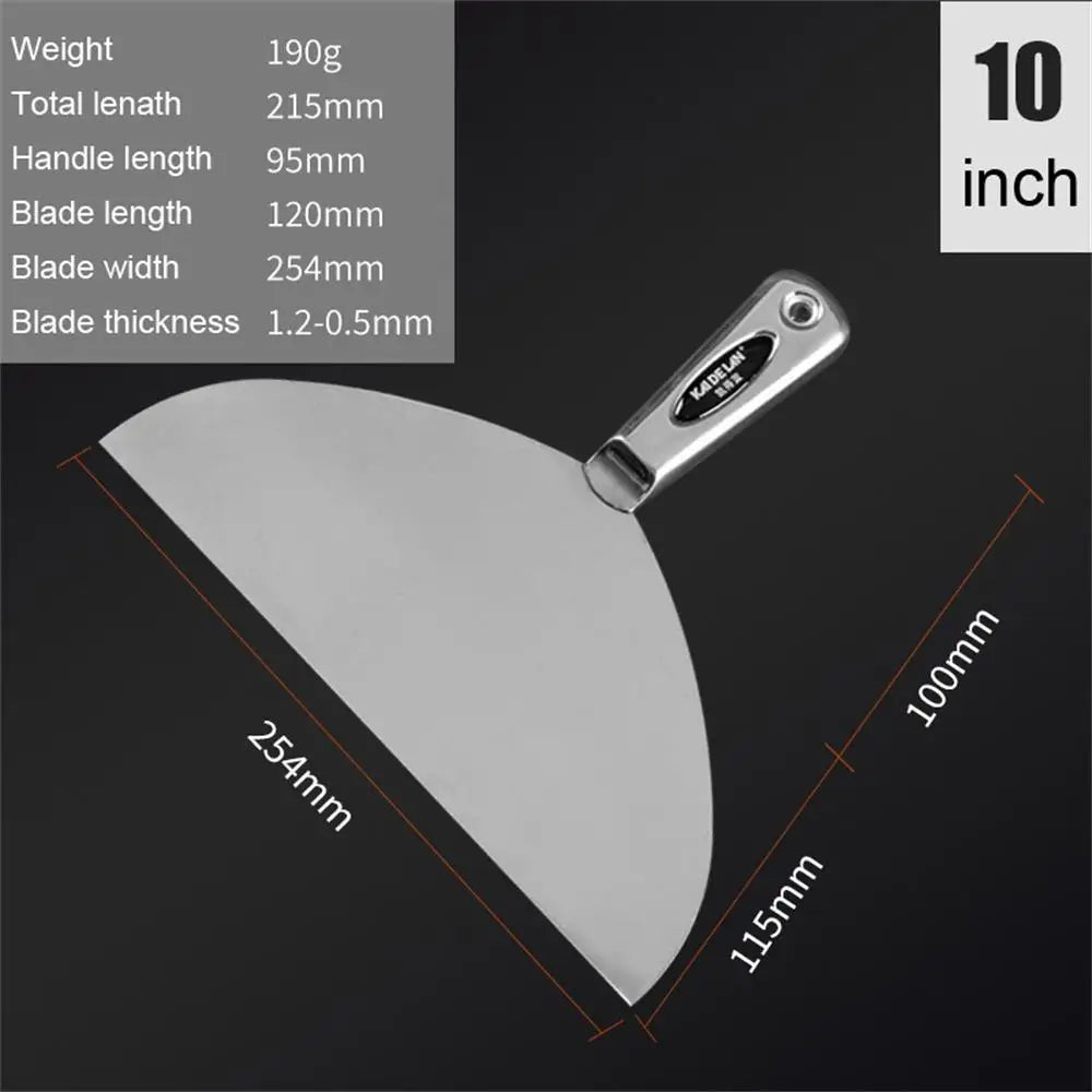 Stainless Steel Integrated Putty Knife Drywall Skimming Blade Smoothing Painting Finishing Filling Spatula Plastering Tools