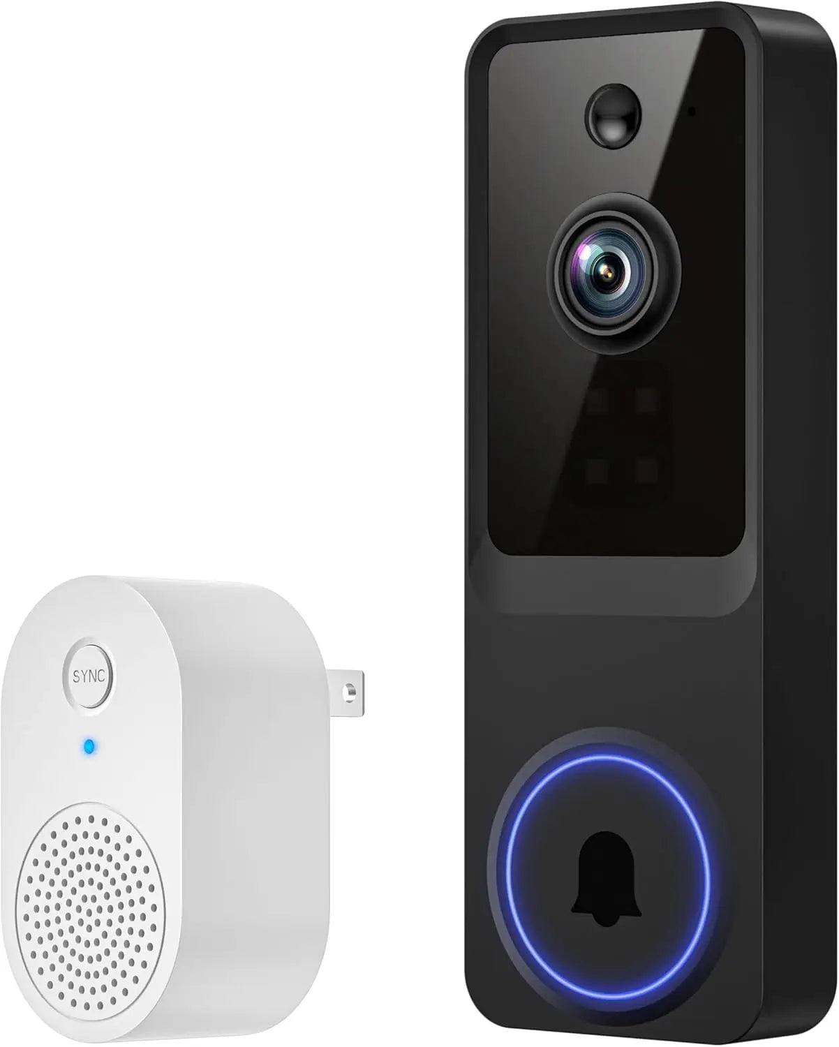 Timbre Inalámbrico con Cámara 1080P HD, Detección de Movimiento, Audio Bidireccional, Vista en Vivo, Visión Nocturna, Almacenamiento en la Nube