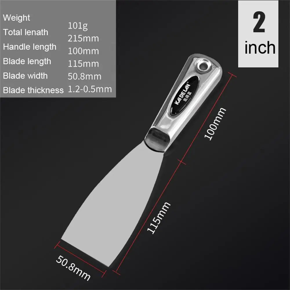 Stainless Steel Integrated Putty Knife Drywall Skimming Blade Smoothing Painting Finishing Filling Spatula Plastering Tools