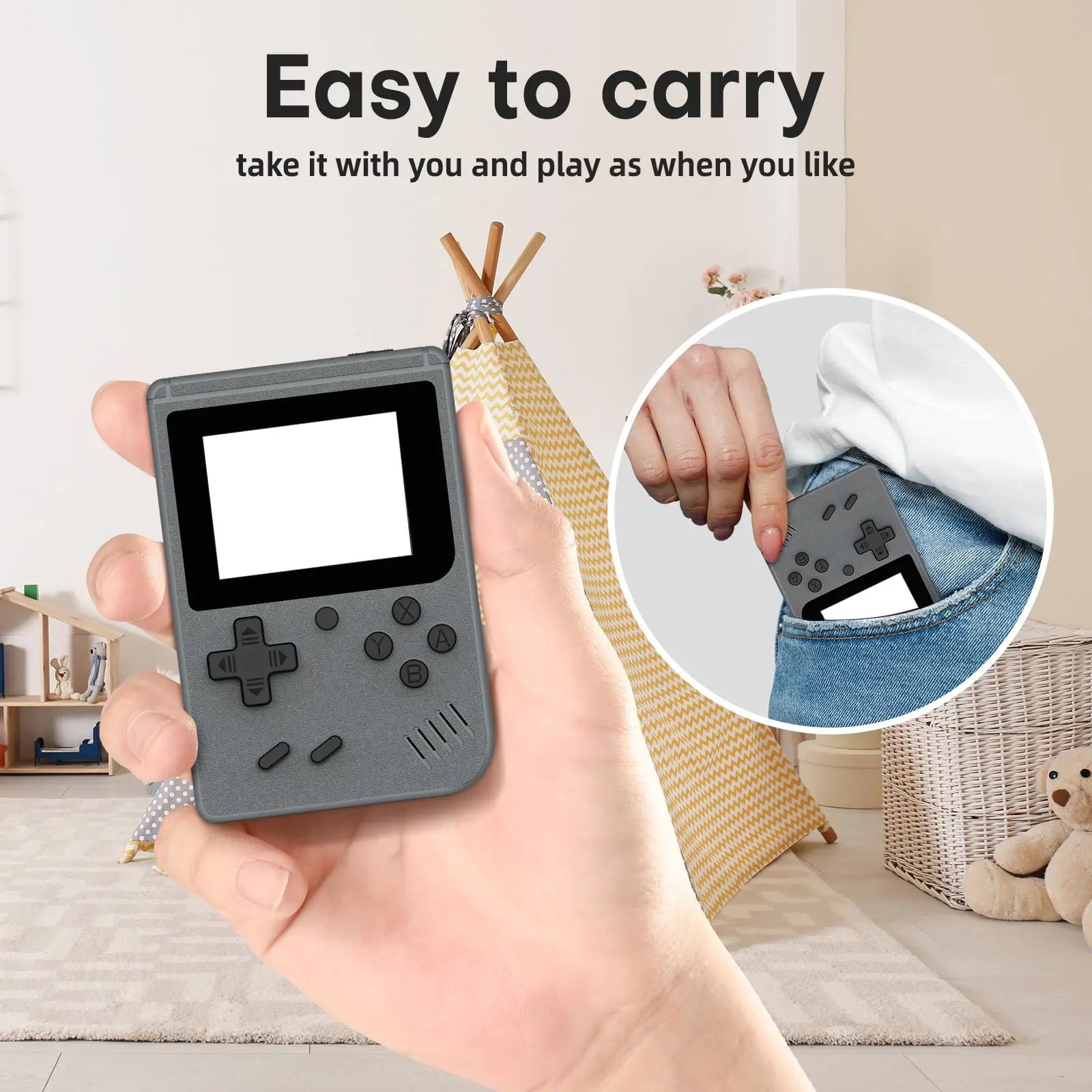 MINI Retro Handheld Game Console 3.0-inch LCD Screen Handheld Game 8 Bit 400 in 1 Retro Classcial Game for Child Gift