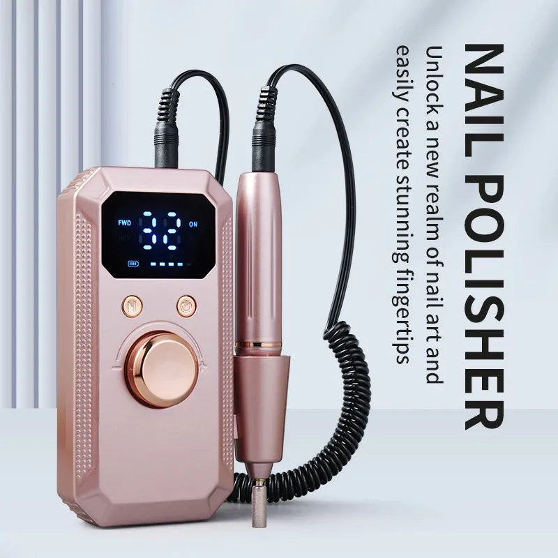 32000RPM Professional Rechargeable Electric Nail Drill Machine Kit Portable Cordless Nail File For Acrylic Gel Nails Remove