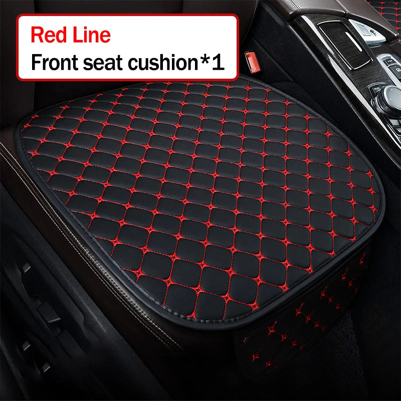 Kcimo Pu Leather Car Seat Cover Seat Back Soft Cushion Universal Front and Rear Car Seat Cushion Chair Carpet Pad Four Seasons