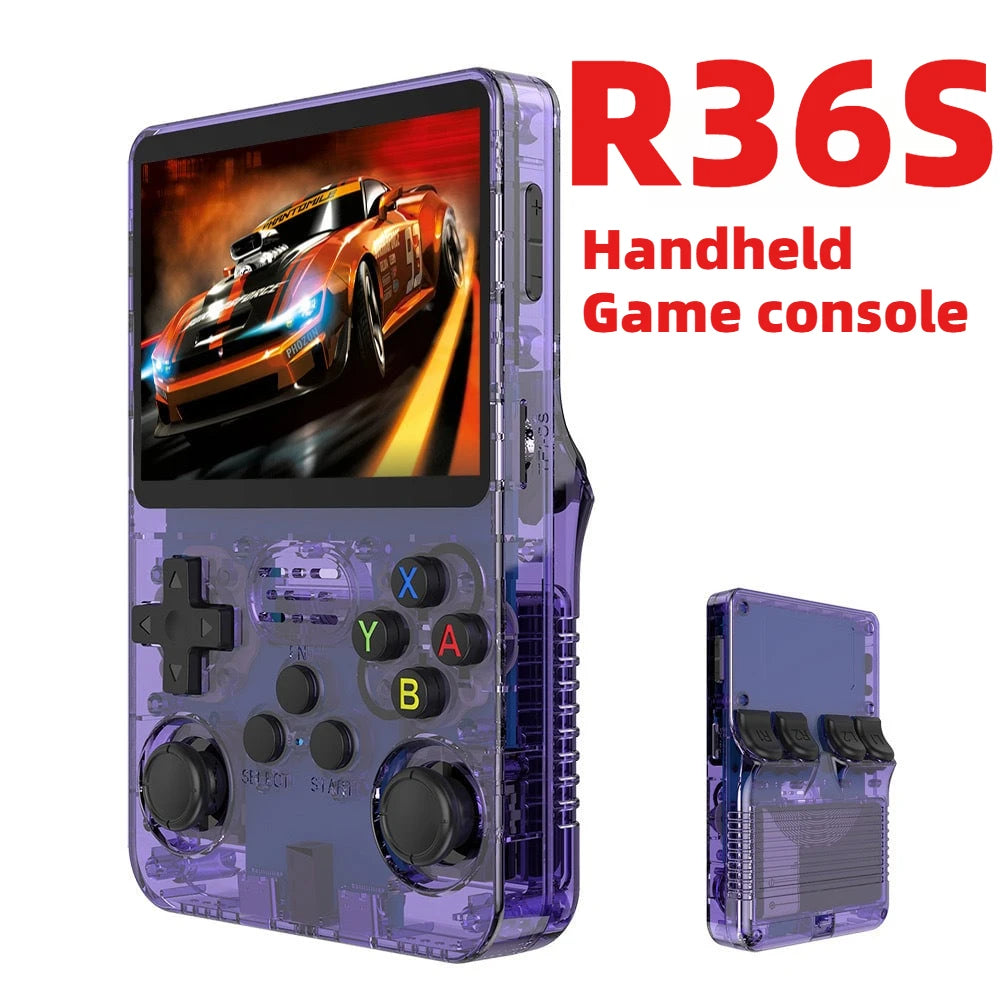 R36S Retro Handheld Game Console Linux System 3.5-inch IPS HD 4K 64G 20000+ Games  Portable Pocket  Gaming Console