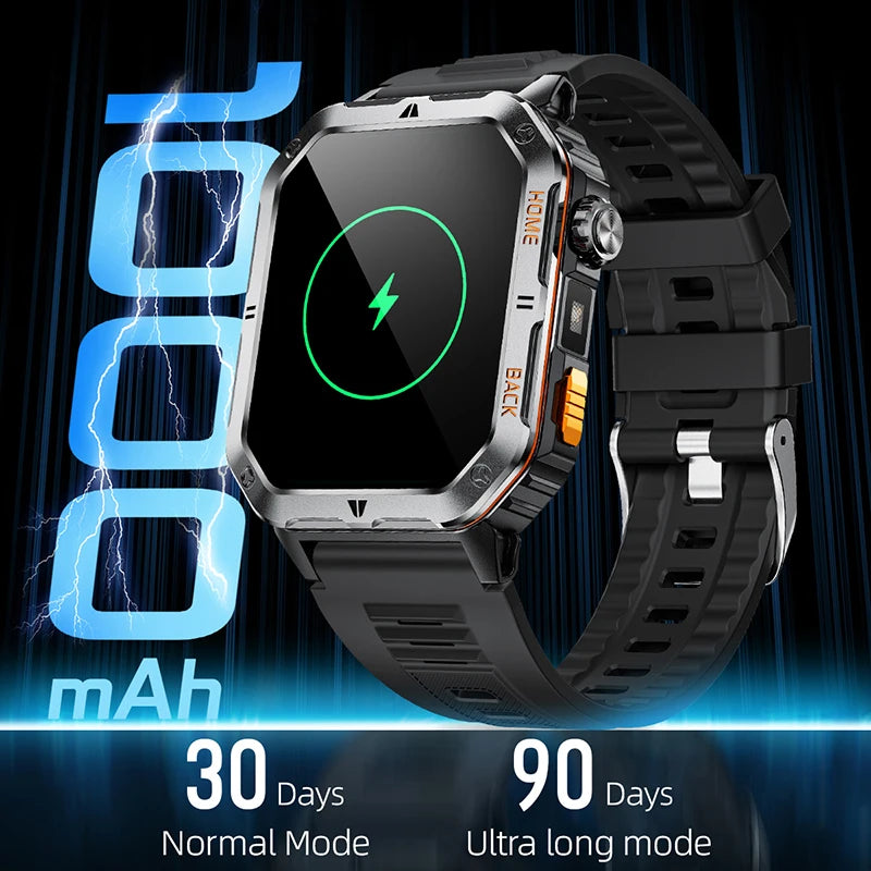 1000mAh Battery Voice Assistant GPS Sports swim 3ATM BT Call Health monitor Smartwatch For Android IOS 2026 New SmartWatch Men