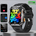 BOALZETD New 1000mAh Big Battery Outdoor Sports Smart Watch 2.01 inch HD Screen LED Flashlight Bluetooth Call Smartwatch For Men