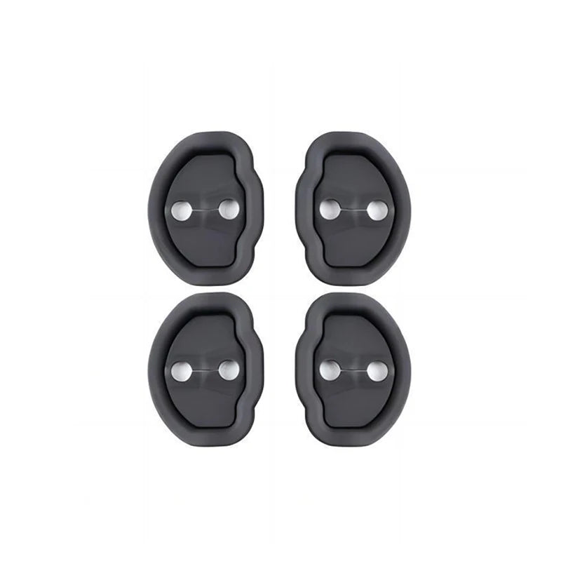 Door Silent Shock Absorbing Pad Silicone Door Lock Protective Cover Modification Accessories For Tesla Model 3 Model Y