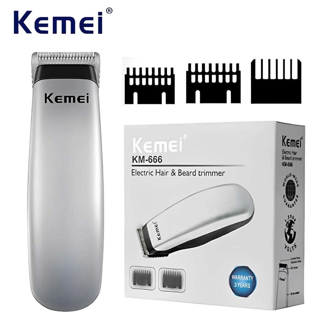 Kemei Mini Cortapelos Eléctrico Portátil Máquina de Corte Diseño Novedoso Cortapelos Eléctrico Maquinilla de Afeitar de Barba Herramientas de Estilo para Hombre KM-666