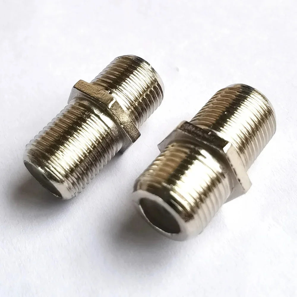 Practical F Type UHF Adapter Connector Metal Female F/F Jack RG6 Coaxial Cable Connector Terminals for TV Video
