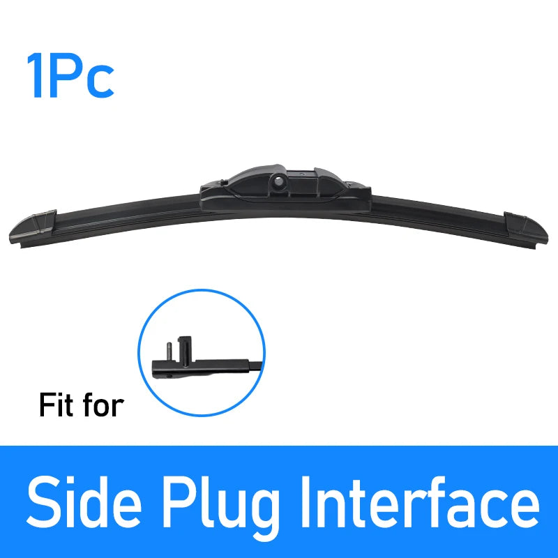 1Pc Universal Front Car Wiper Blades Durable Rubber Soft Frameless Bracketless Brushes Windshield Windscreen Window Accessories