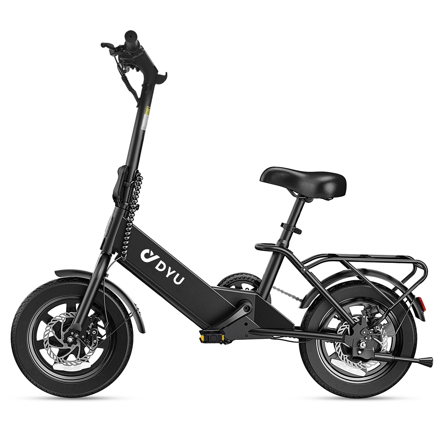 【1 año de garantía】DYU C3 Bicicleta eléctrica de 14 pulgadas con motor de 500 W, batería de litio de 36 V y 7,8 Ah, bicicleta eléctrica, E-bike UL2849