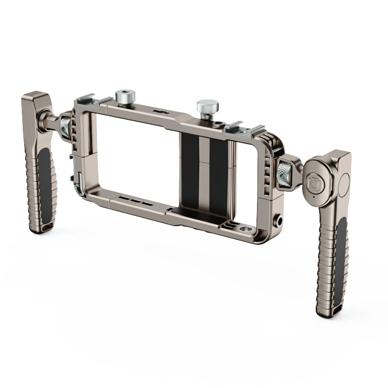 Universal Smartphone Video Rig with Handles 67mm Filter Adapter Phone Cage for iPhone 14 13 15 Pro Max Samsung S23 Ultra