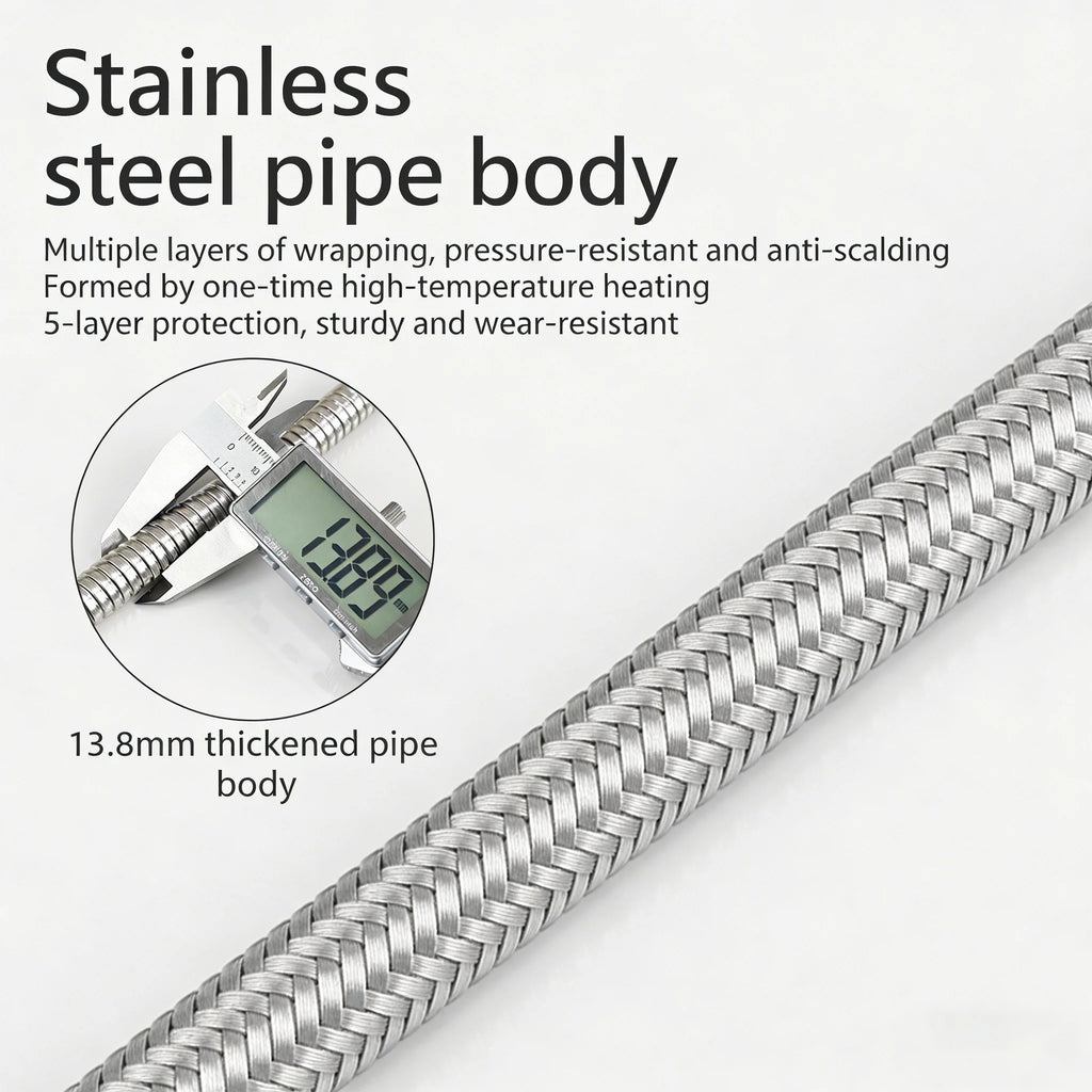 Spray hose, pressurized shower hose, explosion-proof water pipe, rain shower hose, thickened high-pressure shower hose ﻿