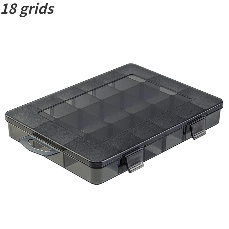 DELI 1 PCS Plastic Storage Boxes Slots Adjustable Packaging Transparent Tool Case Screw Craft Jewelry Accessories Organizer Box