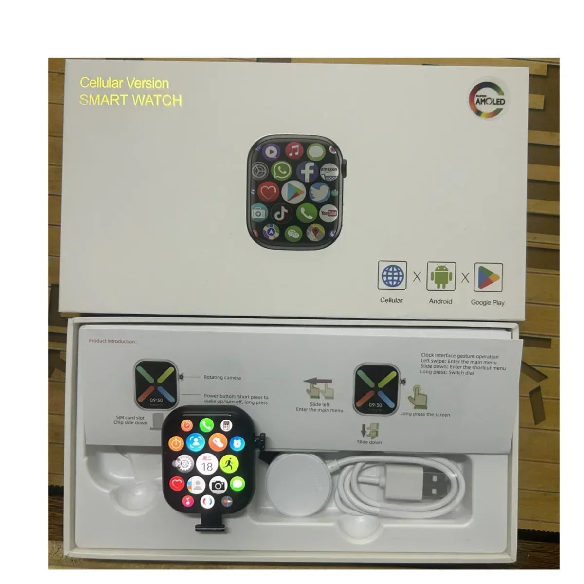 Smartwatch VP29 con cámara giratoria pantalla AMOLED de 2.29 pulgadas 490x580 Edición Global compatible con SIM WiFi GPS videollamadas