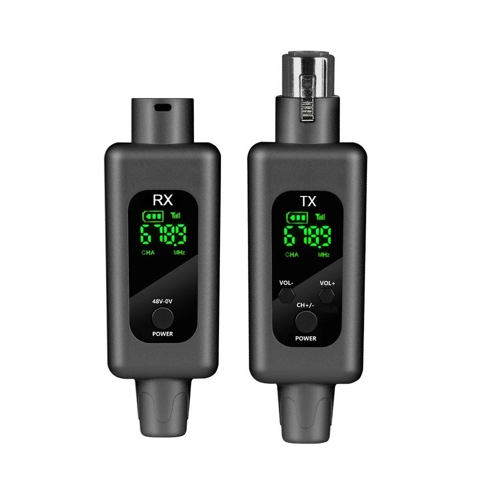 Sistema adaptador XLR para micrófono inalámbrico, transmisor y receptor G-MARK WX70 para micrófono con cable, guitarra y mezclador de audio