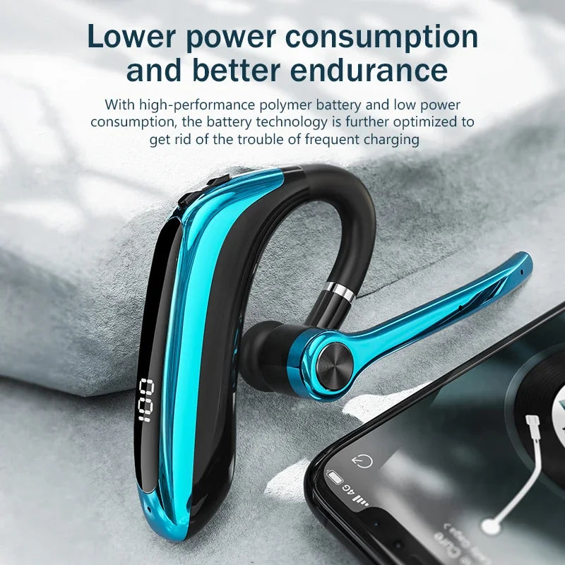 Auriculares inalámbricos con micrófono dual, auriculares Bluetooth ENC con cancelación de ruido, manos libres, auriculares de negocios para conducir
