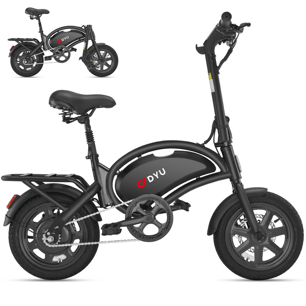 【1 año de garantía】Bicicleta eléctrica DYU D3F Motor de 500W de pico Batería de litio de 36V7.8AH, bicicleta eléctrica urbana de 32 km/h UL2849